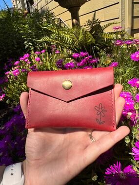 Genuine Leather Wallet RANGOON RED Credit Card Holder Wallet NEW FAST SHIP